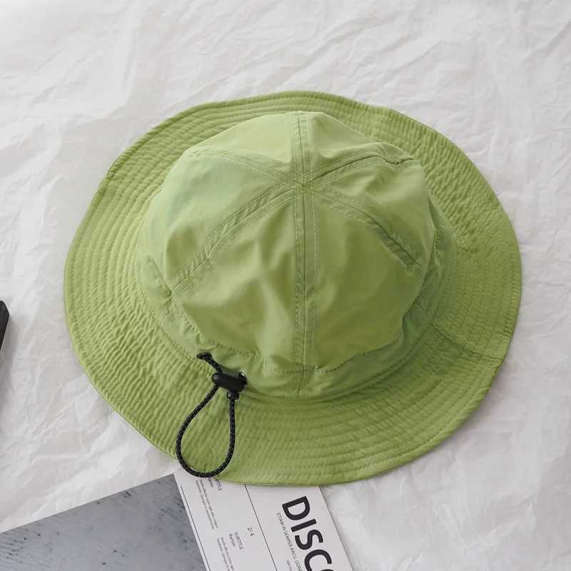 Super Japanese Niche Design Light Breathable Bucket Hat Women Men Versatile Quick-drying Personalized Fruit Green Sun Basin Hat Y250707