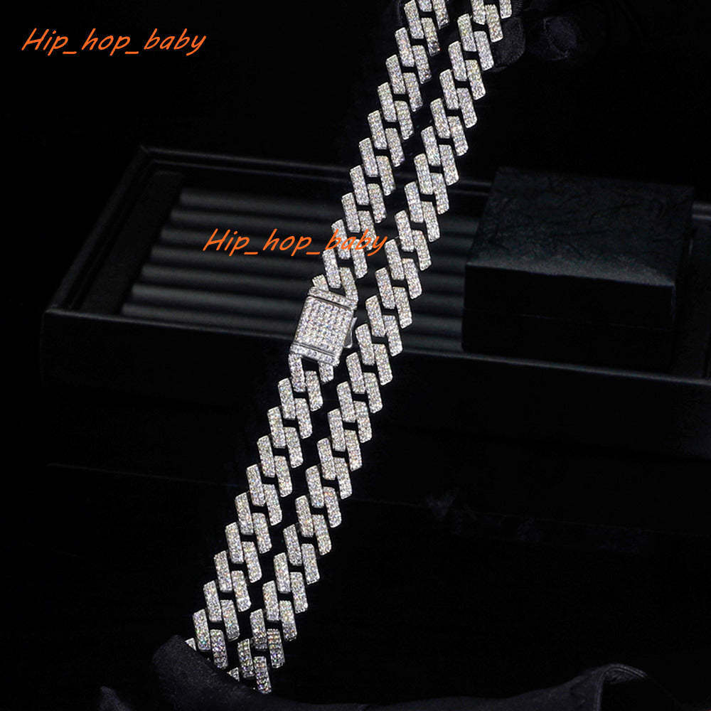 20mm Iced Out Hip Hop Miami Cuban Chain Mens Gift From the Product Category of Moissanite Jewelry