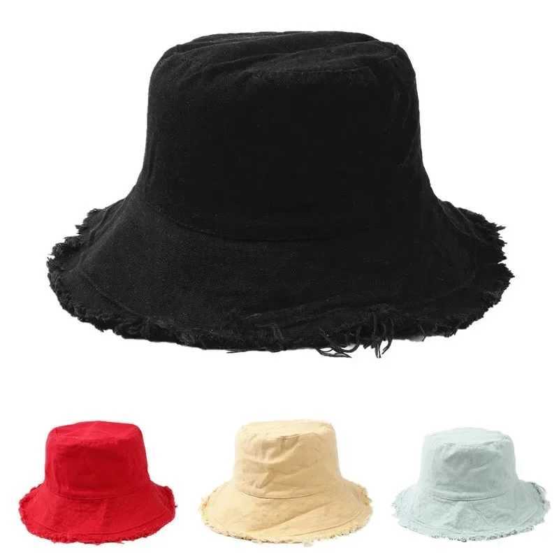 Fashion Foldable Burrs Bucket Hats for Women Men Beach Sun Visor UV Protection UPF 50+ Sun Hat Summer Large Wide Brim Panama Bob Y250707