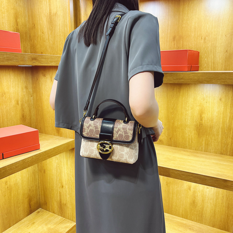 Designer French Niche for Women 2025 New Fashion Printed Shoulder Handheld Small Square Light Luxury Women's Bag