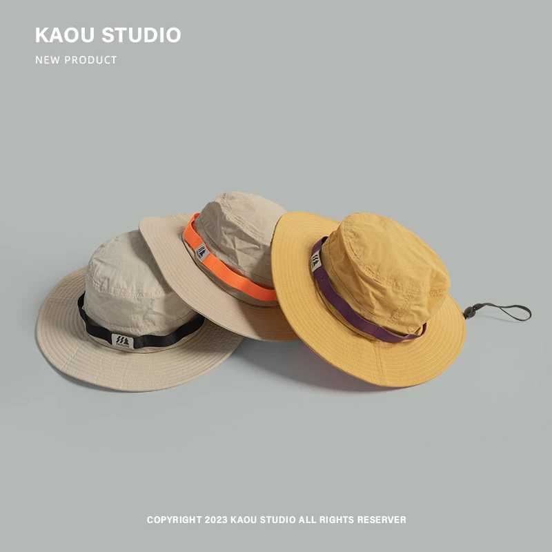 Outdoor Hiking Sun Hats for Women and Men Spring and Summer Big Brim Sun Protection Fashion Versatile Travel Bucket Hat Y250707
