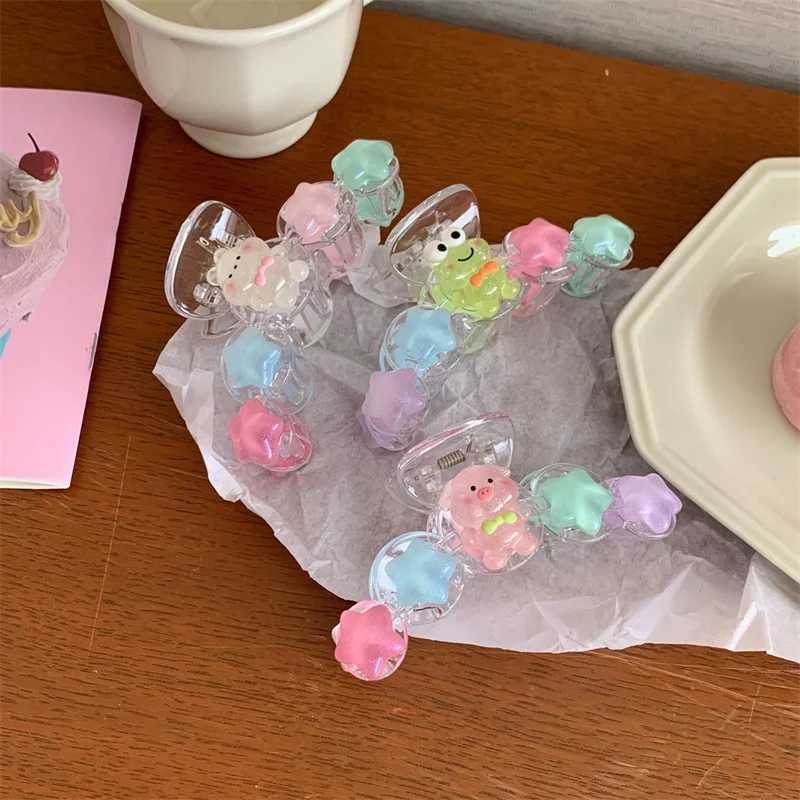 AISHG Candy Color Cute Animal Hair Clip Women Fashion Plastic Large Crab Claw Clip Ponytail Fixing Artifact Girl Hair Accessories Y250707