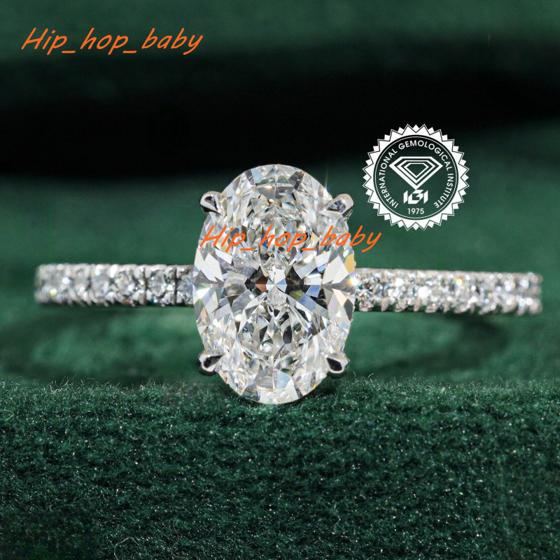 GIA IGI Certified Lab Grown Diamond Ring CVD HPHT 0.5ct to 5ct for Men Women Engagement Wedding Customized 14k 18k Solid Gold