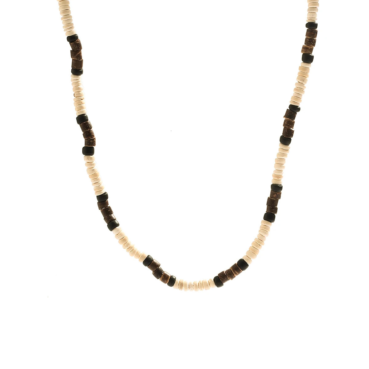 Fashion Men Summer Beach Wooden Bead Surfer Necklace Simple Geometric Tribal Ethnic Handmade Chain Steampunk Male Jewelry Gift 250704