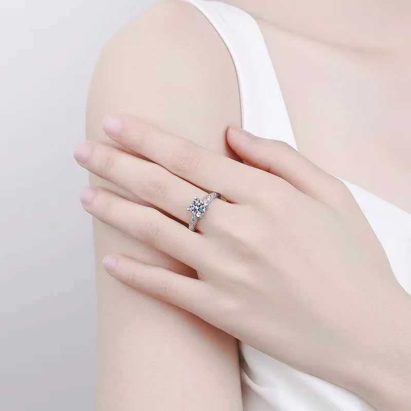 925 Sterling Silver Open Ring with Micro Inlay CZ Simulated Stackable Ring Platinum Plated Eternity Bands for Women XJ250707