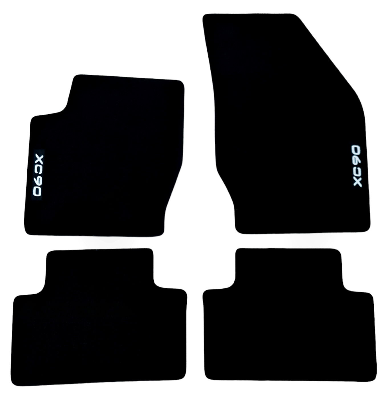 Car Floor Mats Velour For Volvo XC90 Waterproof Black Carpet Rugs Auto Liners 4p