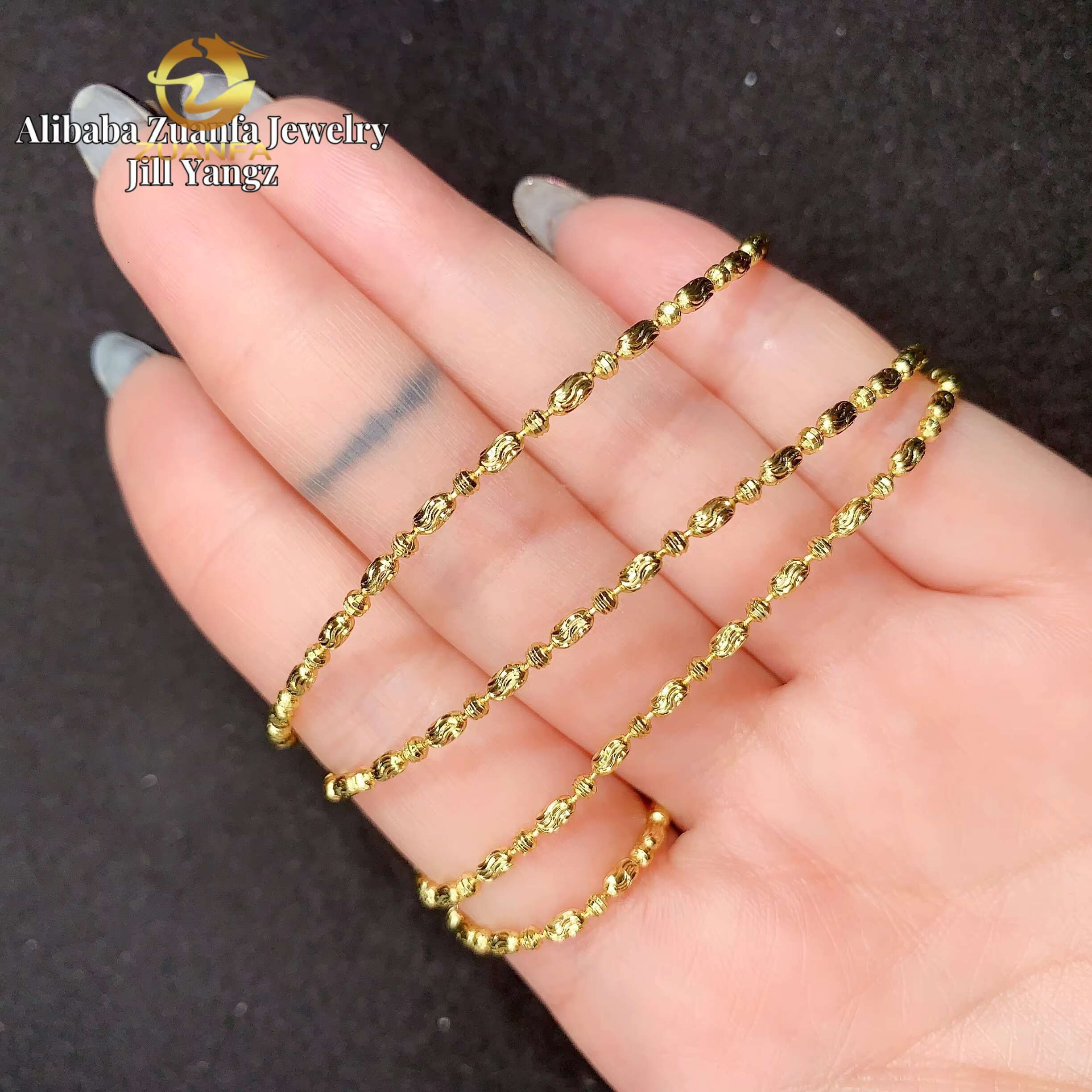 Affordable 2mm 4mm Moon Ice Bead Chain Plain 925 Silver Necklace Bracelet NO Moissanite Chain Rope Chain Milk Cut