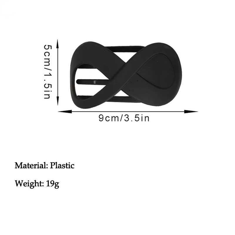 Trend PC Hair Clip Simple 8-shaped Infinity Styling Holder Shark Hair Claw Clip Hair Accessories For Women 2022 New Wholesale Z250707