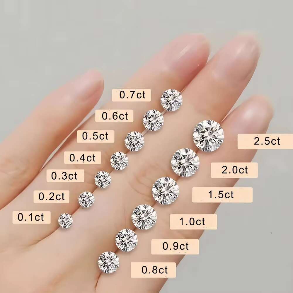 Wholesale CVD Diamond Loose Diamonds Round Shape Lab Grown Diamonds VS2 G Color 2CTS