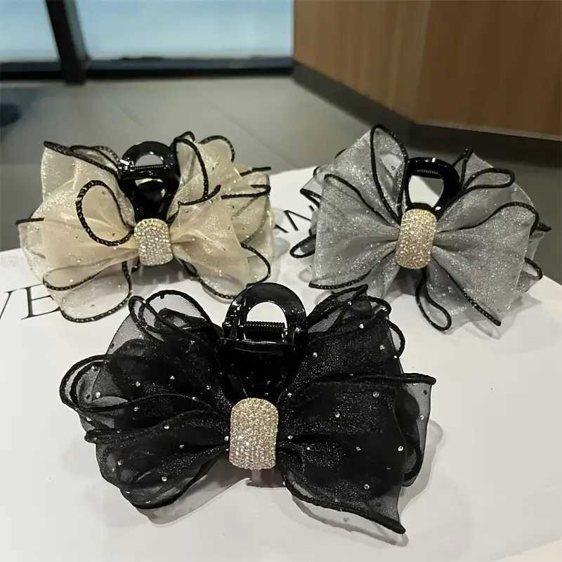 Exquisite mesh butterfly hair claw accessory elegantly designed suitable for fashionable women - a hairstyle for daily use Z250707