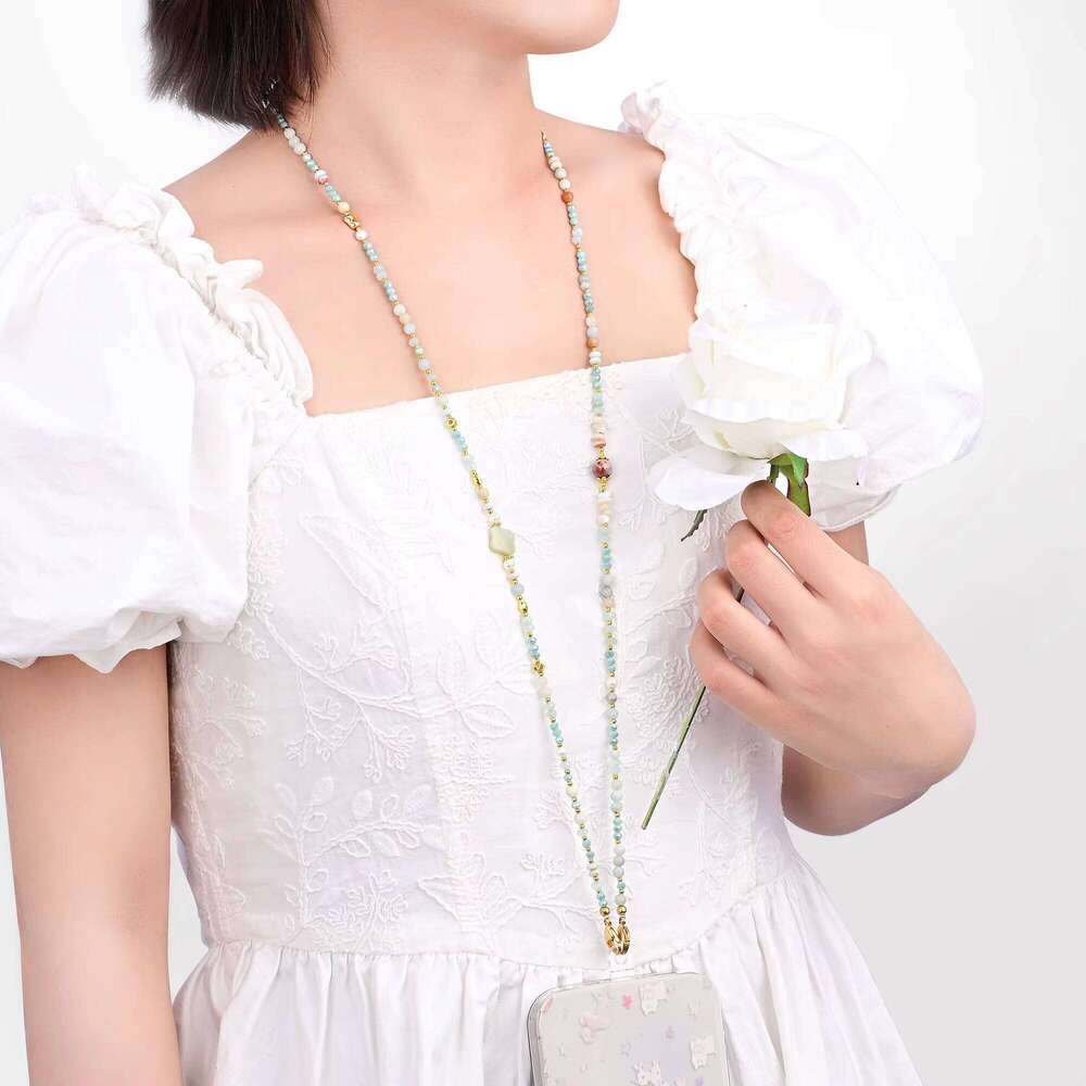 New Four-Leaf Clover Chain Beaded Crossbody Phone Strap Home Delivery