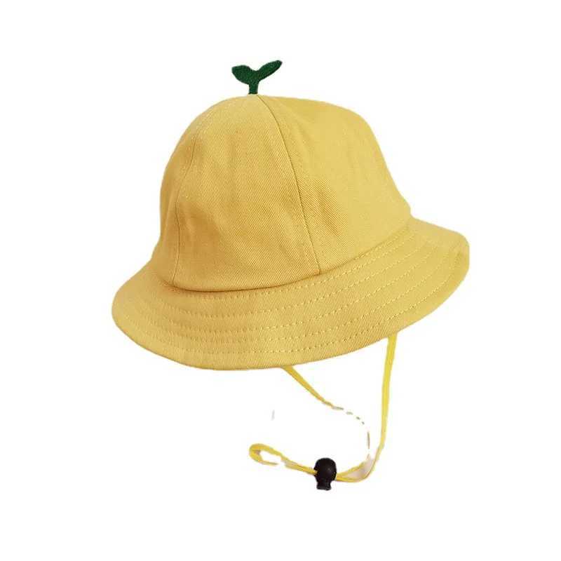 Summer Bucket Hat for Boys and Girls Sprout Cap Grass Outdoor Travel Children Bucket Hat Sunscreen Sun Hat Y250707