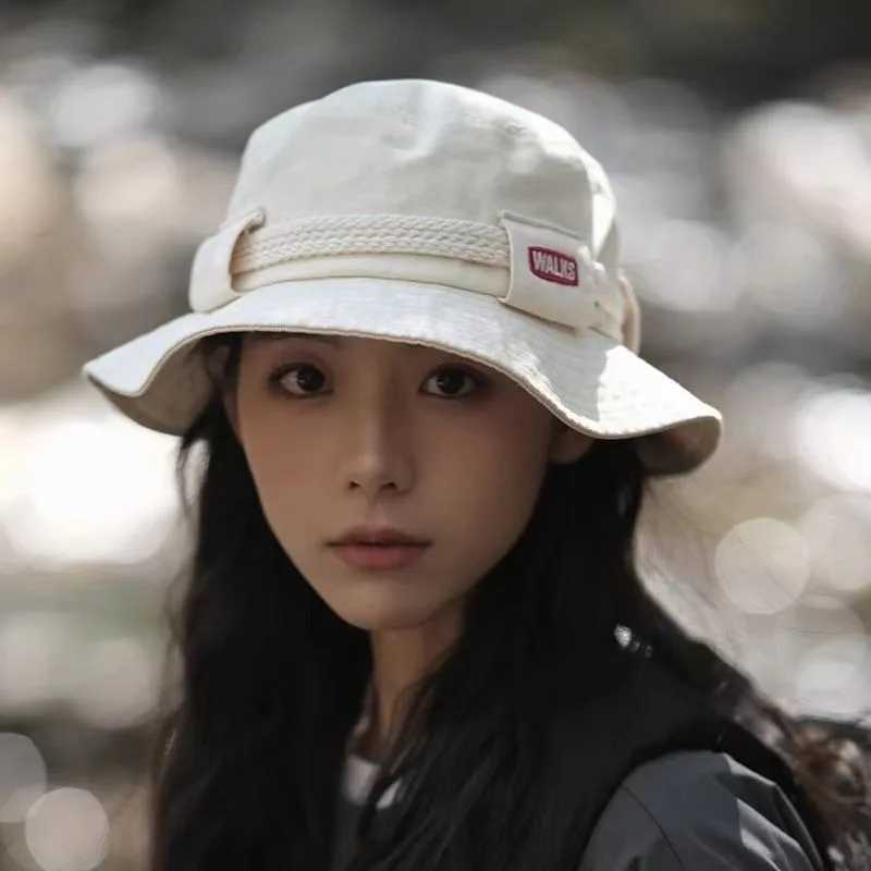 2025 New American Vintage Letter Bucket Hats for Men and Women Spring Summer UV Protection Hiking Hat Climbing Sunshade Fisherman Caps Y250707