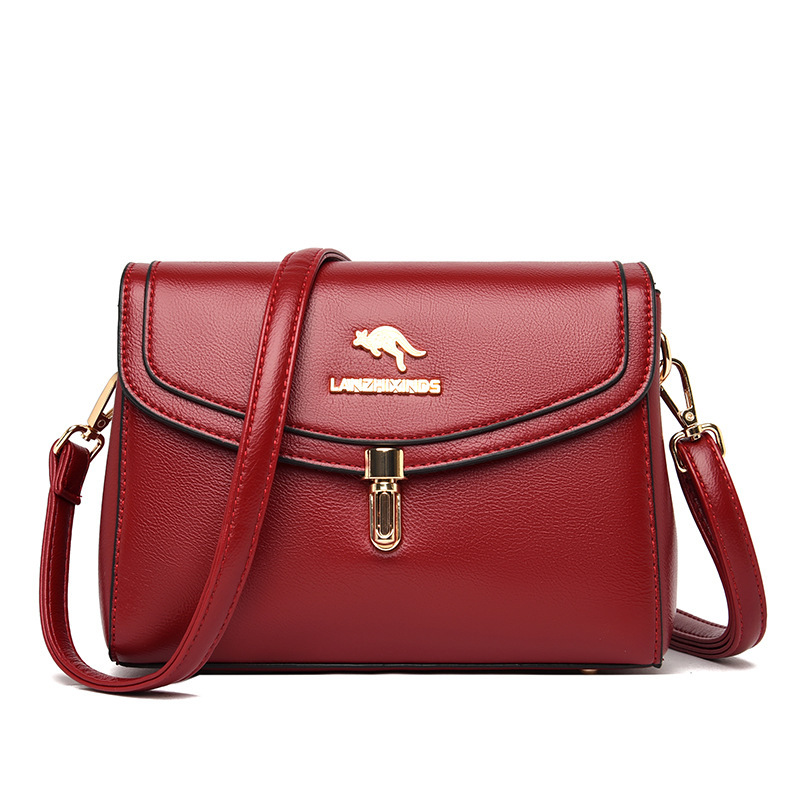 Designer Kangaroo Women's Bag 2025 New Fashionable Single Shoulder Slant Small Bag Multi Functional Middle Aged Mom Bag