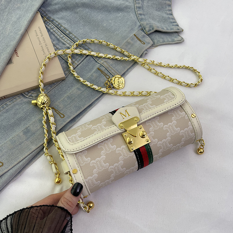 Designer High-End Small for Women 2025 New Cylinder French Style Phone Shoulder Versatile Patchwork Crossbody Light Luxury Women's Bag