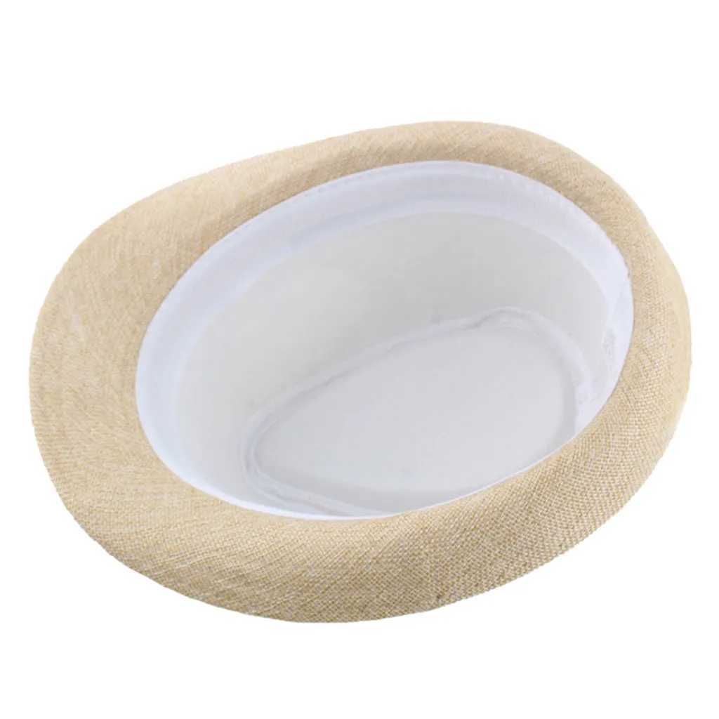 Hot Fashion Summer Casual Unisex Beach Trilby Wide Brim Jazz Sun Hat Panama Hat Paper Straw Women Men Cap With Black Ribbon Y250707