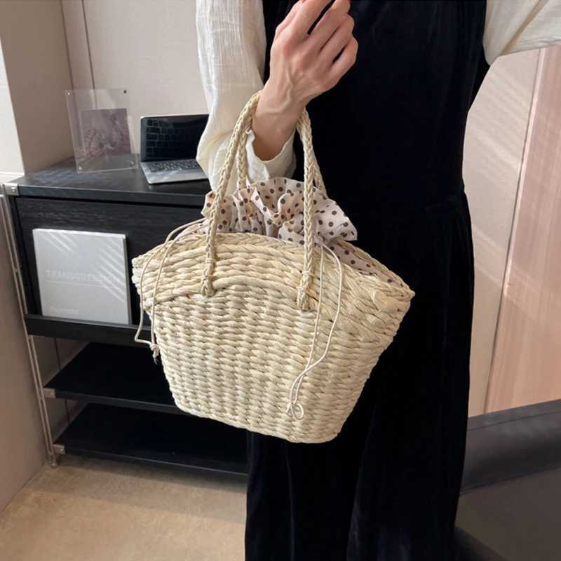 Beach Bag Weave Shoulder Bag Summer Handbags Woven Top Handle Bag For Women Holiday Travel