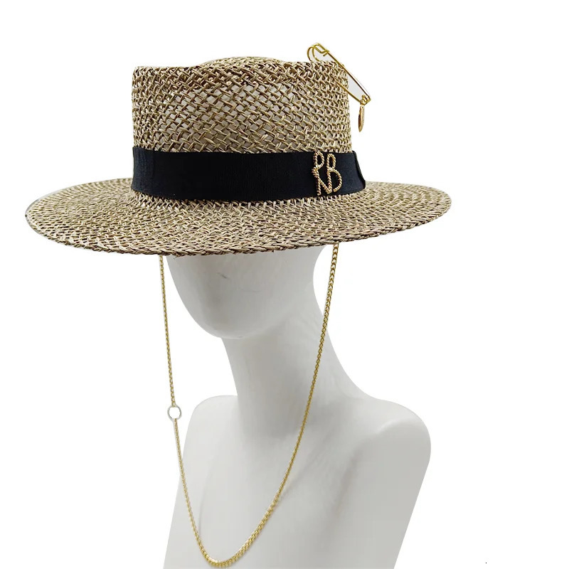 Womens Hat Salty Grass Straw Letter Jazz Sun Men and Women Summer Panama Outdoor Vacation Beach Wholes 250707