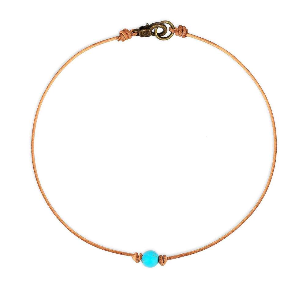 Fashion Accessories Simple Turquoise Beaded Bohemian Collarbone Handmade Jewelry Necklace