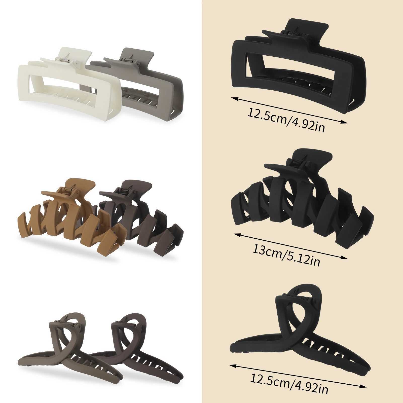 9 PCS Assortment Large Claw Clips Hair Clips for Women Thick Hair Multi-Styles Matte Non-slip Hair Clips Strong Hold Claws Z250707