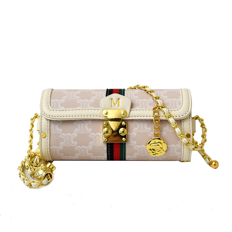 Designer High-End Small for Women 2025 New Cylinder French Style Phone Shoulder Versatile Patchwork Crossbody Light Luxury Women's Bag