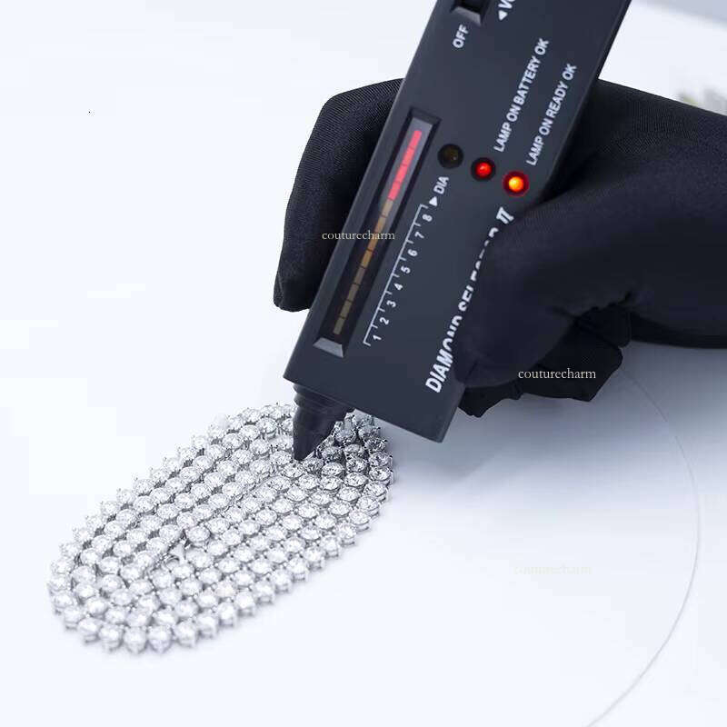 18mm Iced Moissanite 10K 14K Mesh Chain Necklace