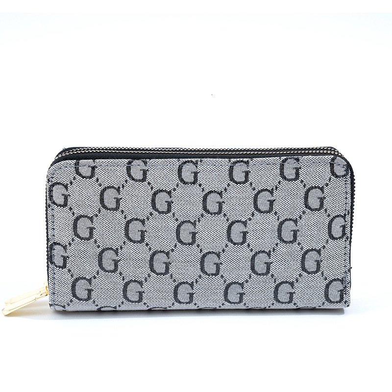 Free shipping designer 2025 New Women Clutch Bag Printed Big G Letter Fashion Double Pull Large Capacity Multi-Card Slot Wallet Phone Bag