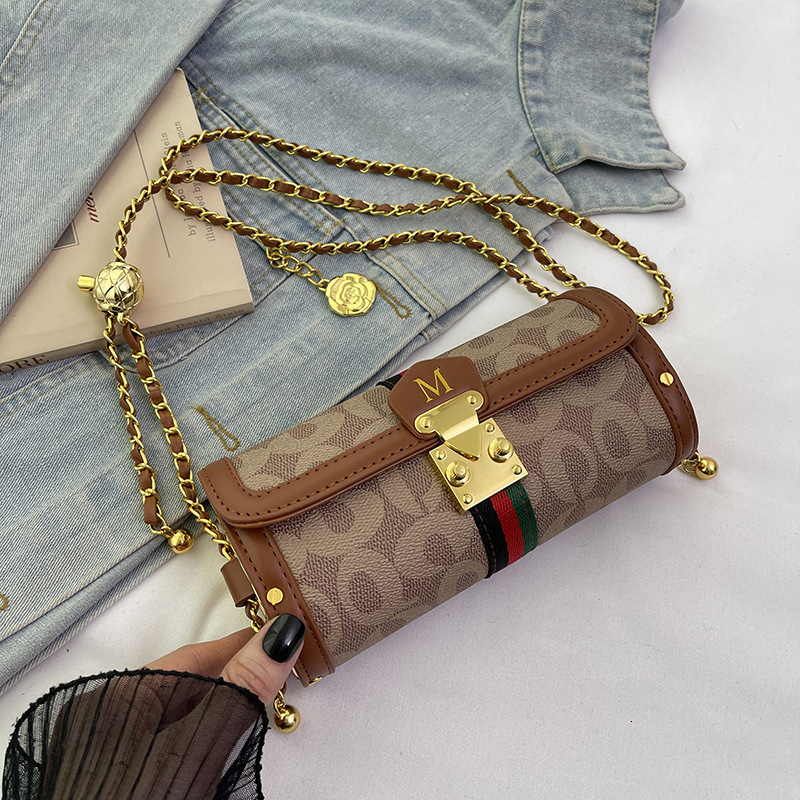Designer High-End Small for Women 2025 New Cylinder French Style Phone Shoulder Versatile Patchwork Crossbody Light Luxury Women's Bag