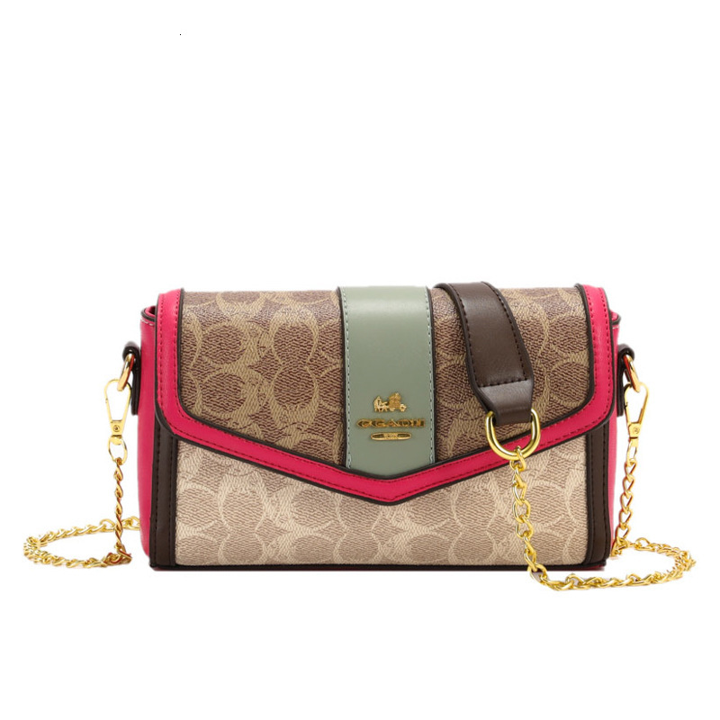Designer High-End Feel for Women 2025 New Fashion Color-Block Small Square Elegant Versatile Shoulder Crossbody Light Luxury Women's Bag