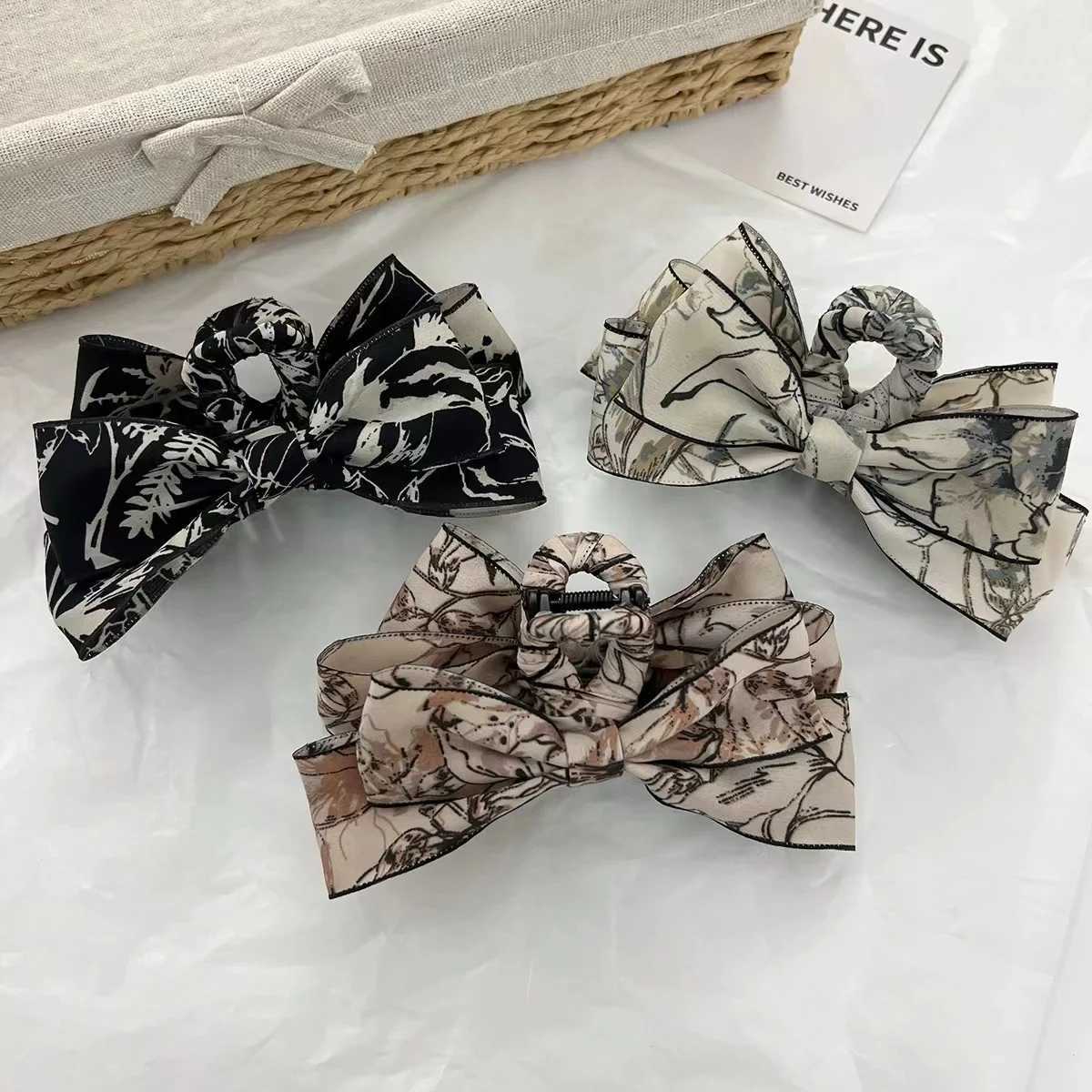 1pc Ink Fairy Style Large Butterfly Knot Hair Clip Womens New Chinese Style Headwear Hair Clip Z250707