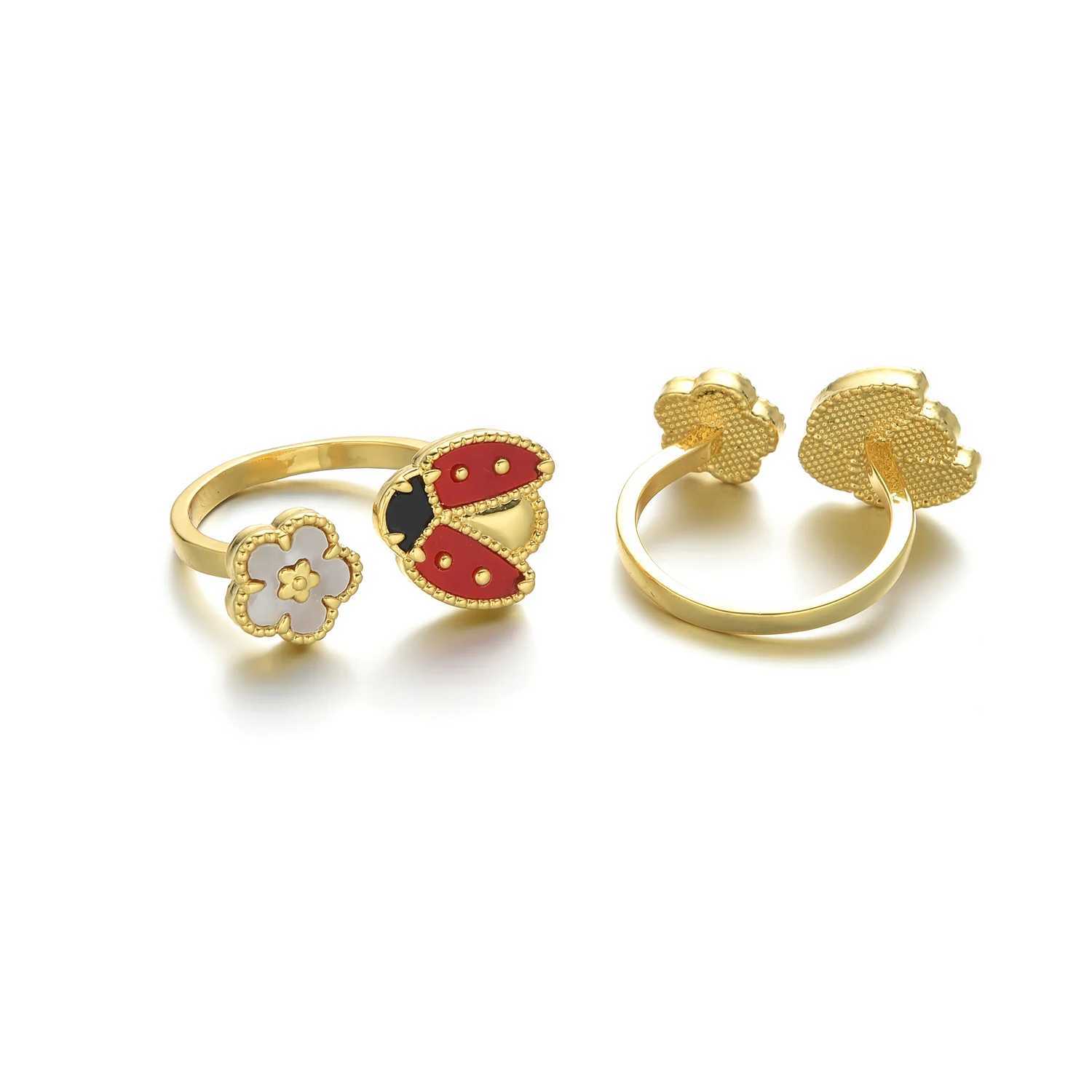New Fashion Adjustable Zircon Rings For Women Men Copper Open Gold Plated Ring New Vintage Animal Aesthetic Jewelry womens ringsXJ250707