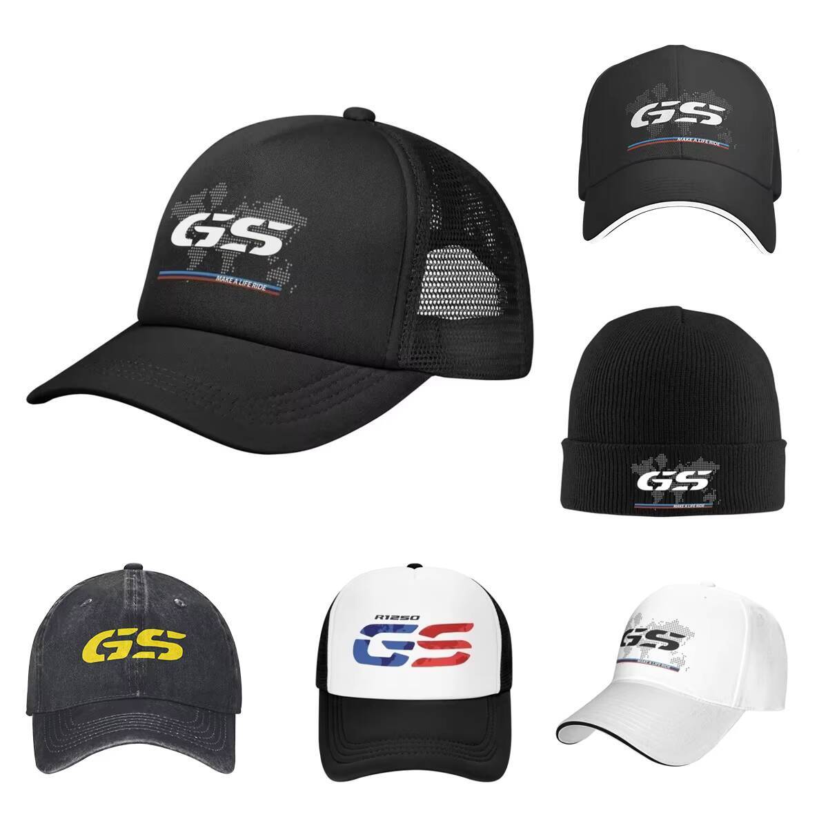GS World Map Motorcycle Trucker Adult Fashion Hats Sun Fishing Hat Breathable Polyester Mesh Baseball Caps Summer ddmythur