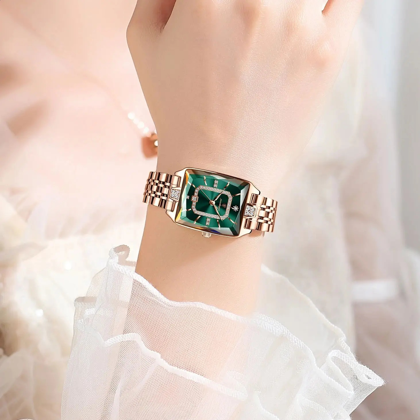 POEDAGAR y Watch For Women Waterproof Calendar High Quality Ladies Stainless Steel Quartz Womens Watches ElegantBox 250707