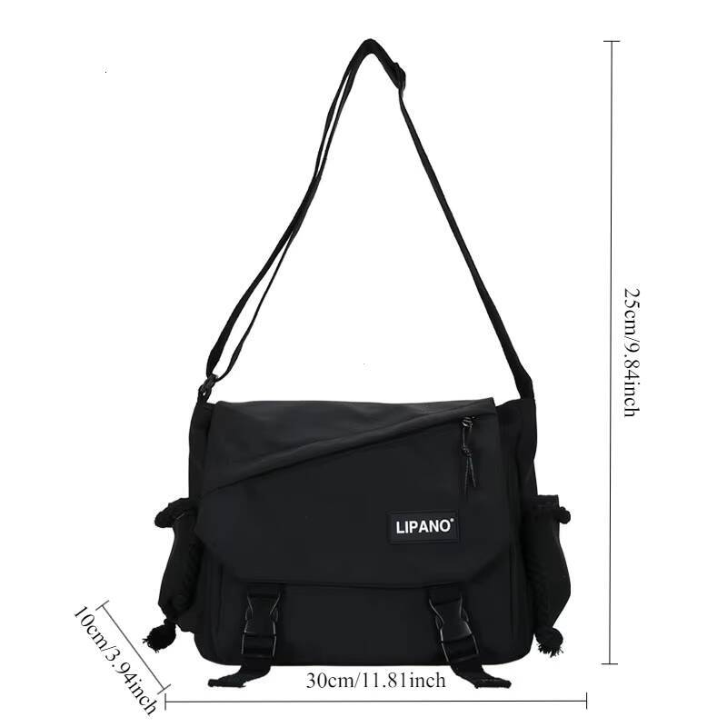 Messenger Bag Japanese Handbags School Korean Single Shoulder Girl Student Hong Kong Style Retro Large Capacity Postman Womens ddmynov
