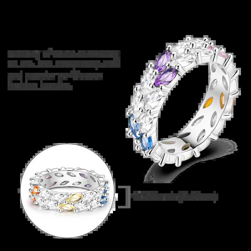 Original 925 Sterling Silver Women Rings 2025 Sparking Zirconium Ring LOVE Wedding Rings For Engagement Jewelry Anniversary Gift XJ250707
