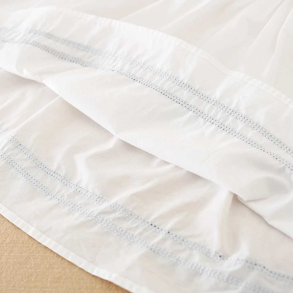 100% Cotton White Sailor Back to School Dress for Girls Suitable for 5-12 Years Old Girls Short Sleeve Summer Dresses R250707
