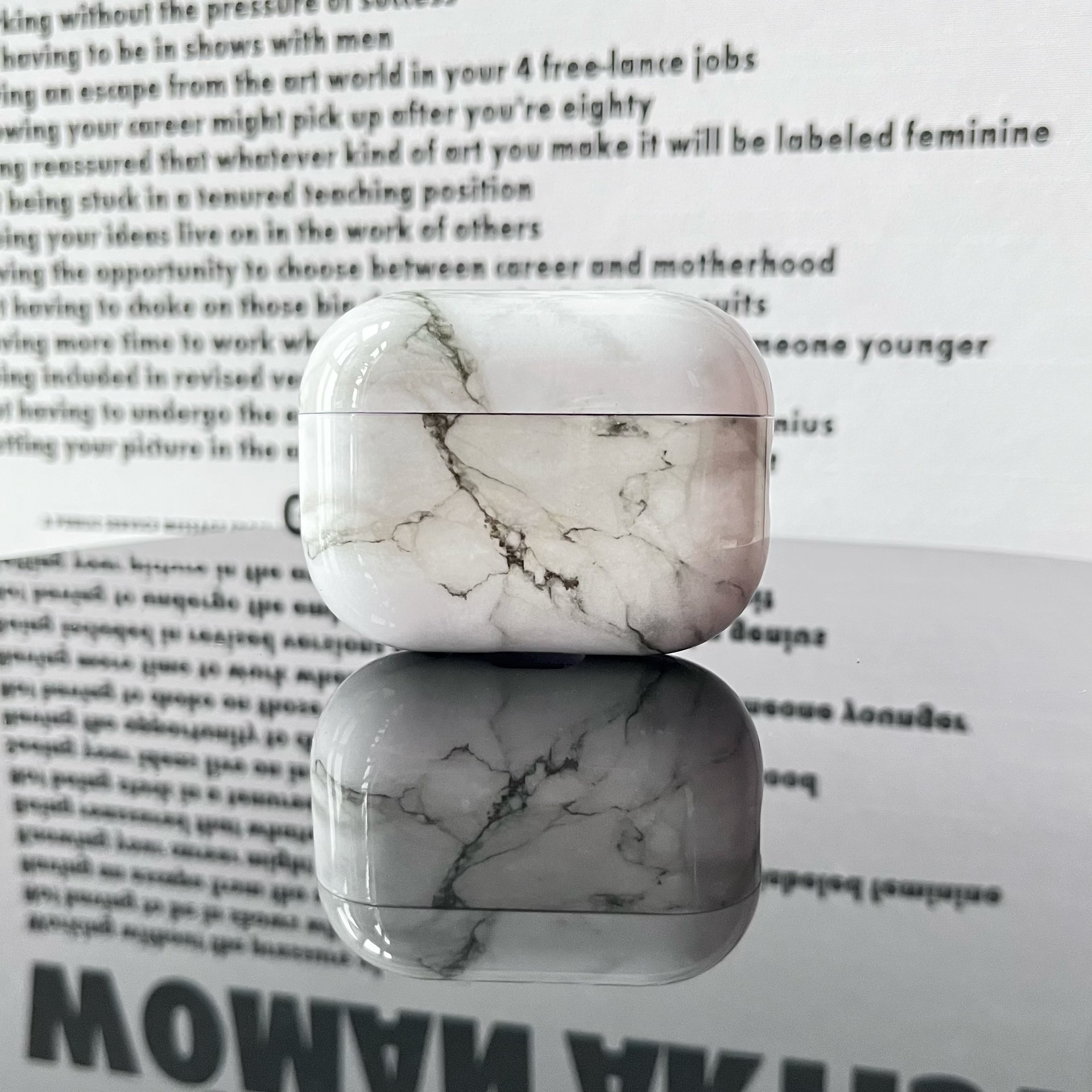 Marble water sticker compatible trend with Apple trend s new generation headphone case protective cover designer bag handbag