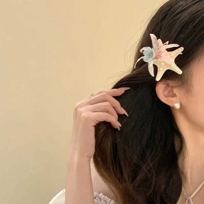 New Ocean Starfish Series Hair Claw Flower Starfish Shell Hairpins Crab Hair Clips for Women Vacation Beach Hair Accessories Y250707