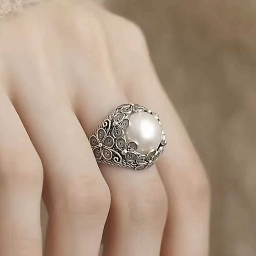 925 Sterling Silver Rings Vintage Flowers High Quality For Women Fine Wedding Jewelry Accessories Party Gifts XJ250707