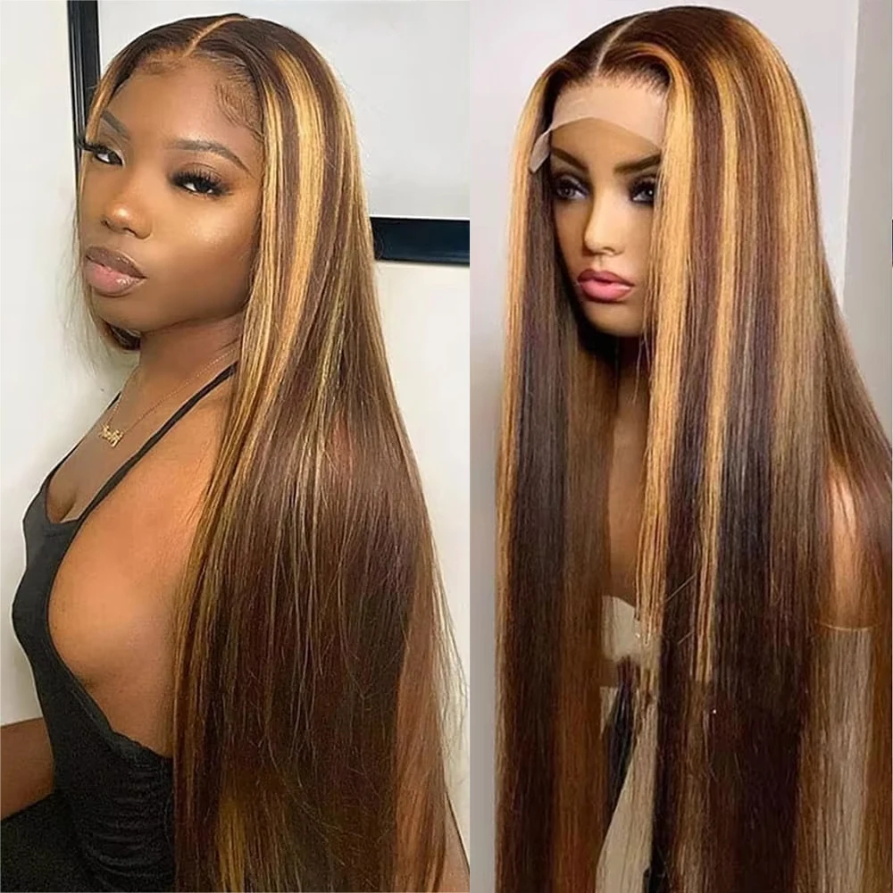 Brazilian Red Wig Bone Straight Color Simulation Really Human Hair Wig 200 Density 13x4 Lace Closure Wig HD Transparent Hair Synthetic Lace Front Wigs