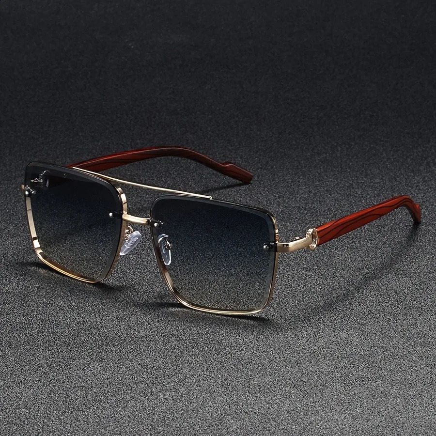 y Square Sunglasses For Men Wooden Vintage ner Fashion Glasses Women Vacation Men 250707