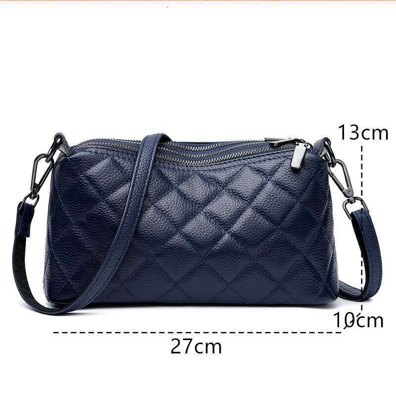 Soft Solid Genuine Shoulder Crossbody Bag For Women Designer 3 Layers Women's Handbag Cow Leather Female Tote Sac