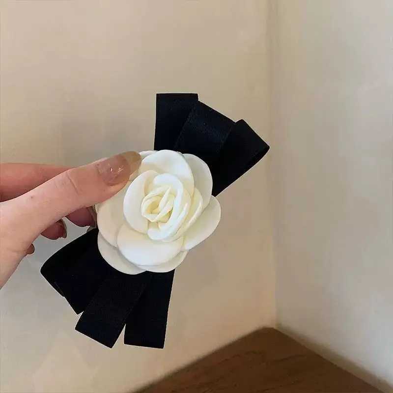 1pc Xiaoxiangfengshan Camellia Bow Headpiece Hairclip Female Rear Head Grip Clip Large Shark Clip Premium Spring Clip Z250707
