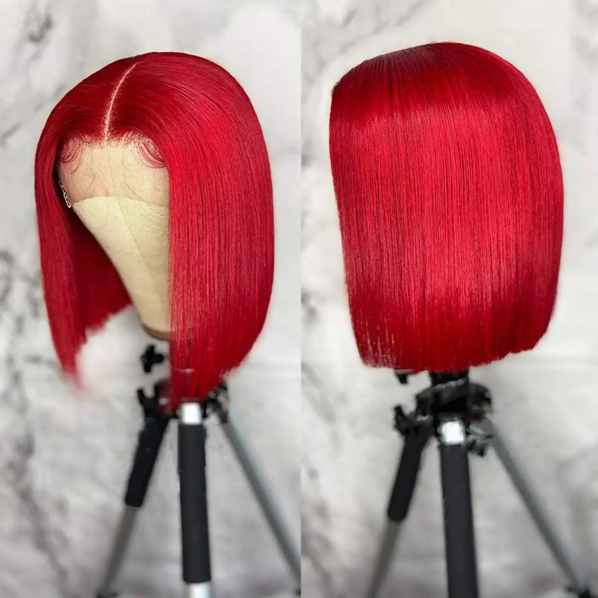 Red Bob Wig Human Hair Straight Short Bob Lace Wigs For Black Women Brazilian Preplucked Human Hair Wigs Synthetic Hair On Sale Clearance wigs