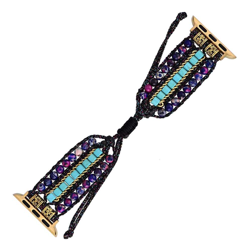 Emperor Stone Beaded Woven Apple Watch with Bohemian Strap Delivery