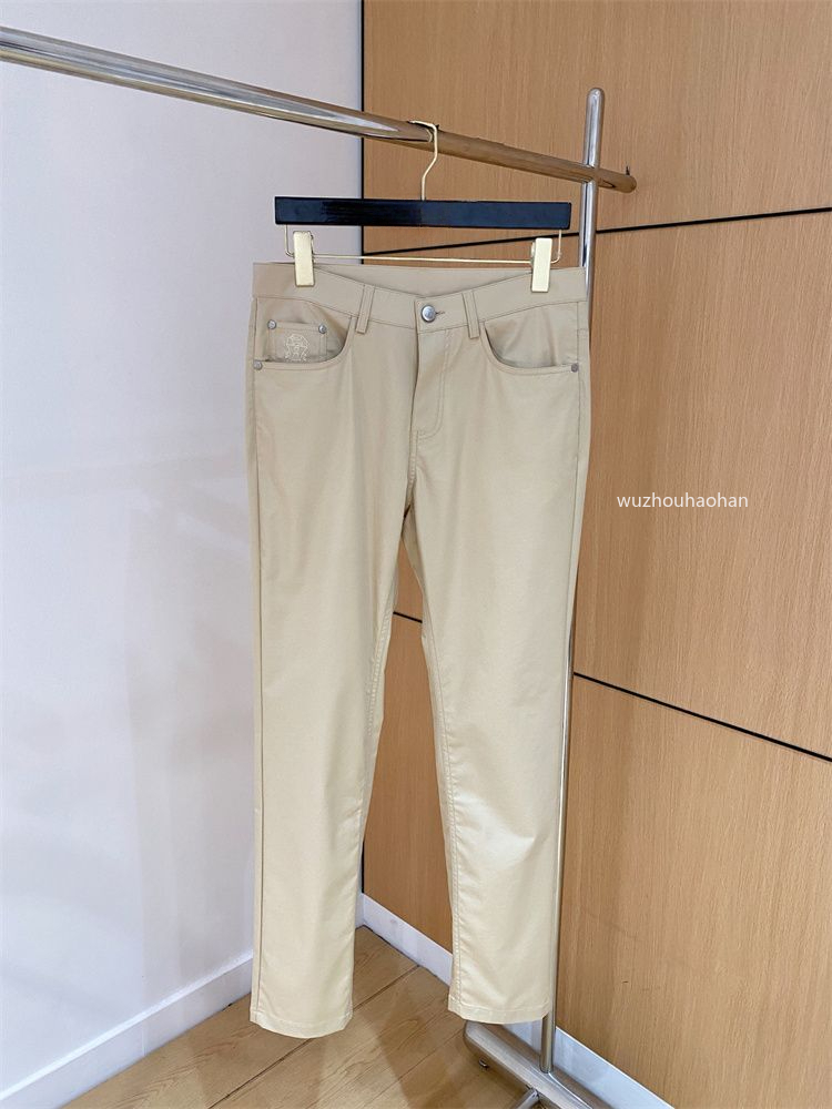 Designer Summer Classic Solid Color Embroidered Logo Italian Design Small Foot Casual Pants B1289