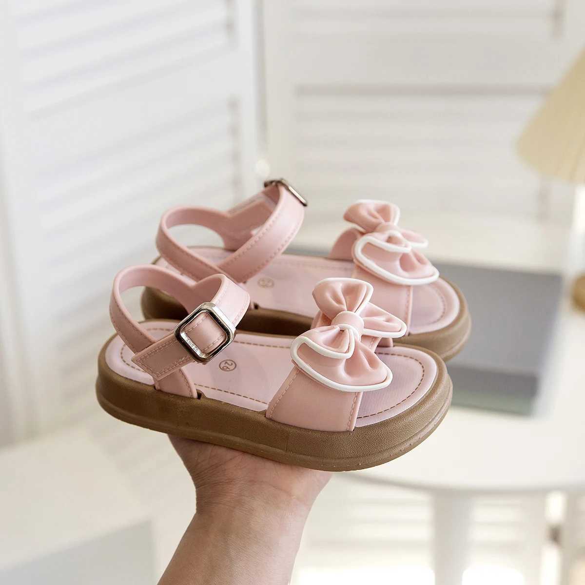 Girls Princess Summer Sandals Children Summer Beach Shoes Open Toe Shoes Fashion Bowknot Casual girls summer sandals shoes R250707