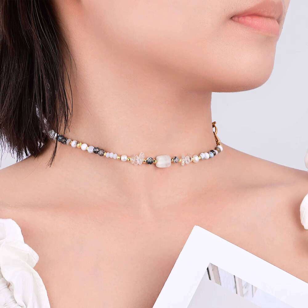 Hot Selling Natural Stone Chain Multi-purpose Beaded Mobile Phone Lanyard Accessories Delivery To Home