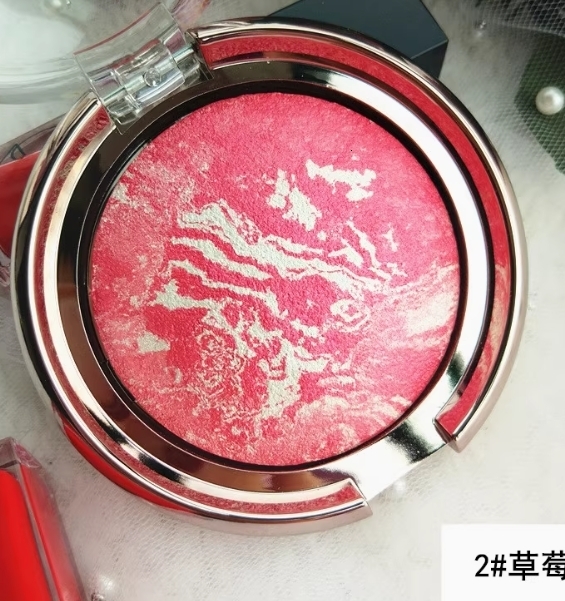 Baked multi-color blush Partyqueen Blush Cake Orange shade can be used as eyeshadow, highlighter and contour. Suitable for natural makeup. 240627