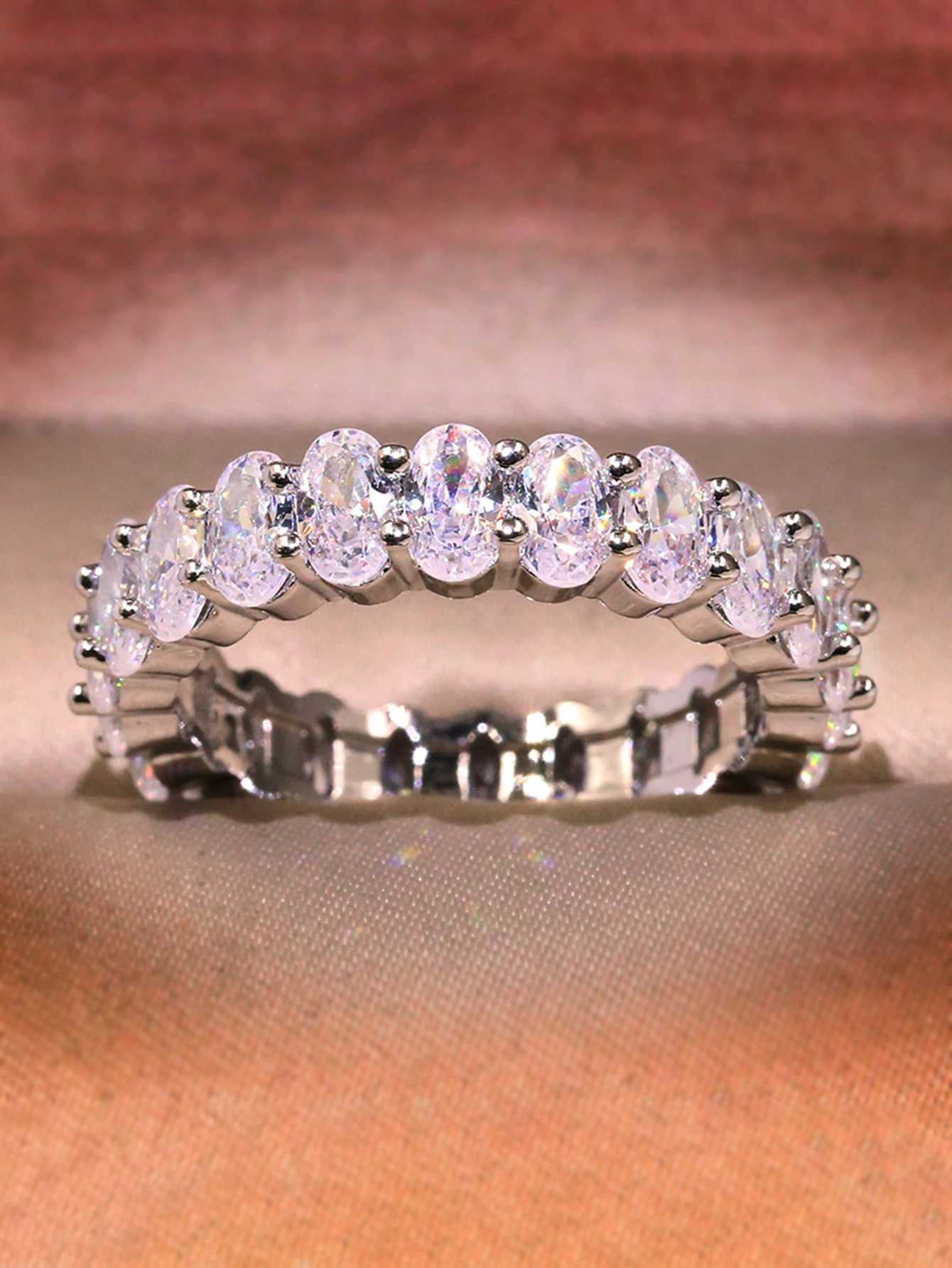 925 Sterling Silver Original Zircon Oval Fashion Ring for Women Engagement Wedding Gift Luxury High Quality Fine Jewelry XJ250707